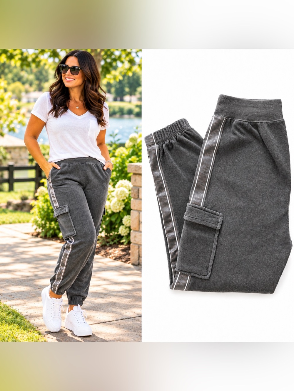 HOST PICK🎉 Tommy Hilfiger Sport Dark Gray Cargo Joggers Women’s Size Medium